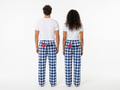 Pajama Pants Dark Blue and White