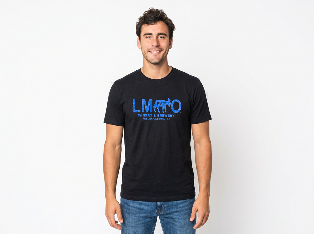 LMFAO Black and Royal Blue T-Shirt