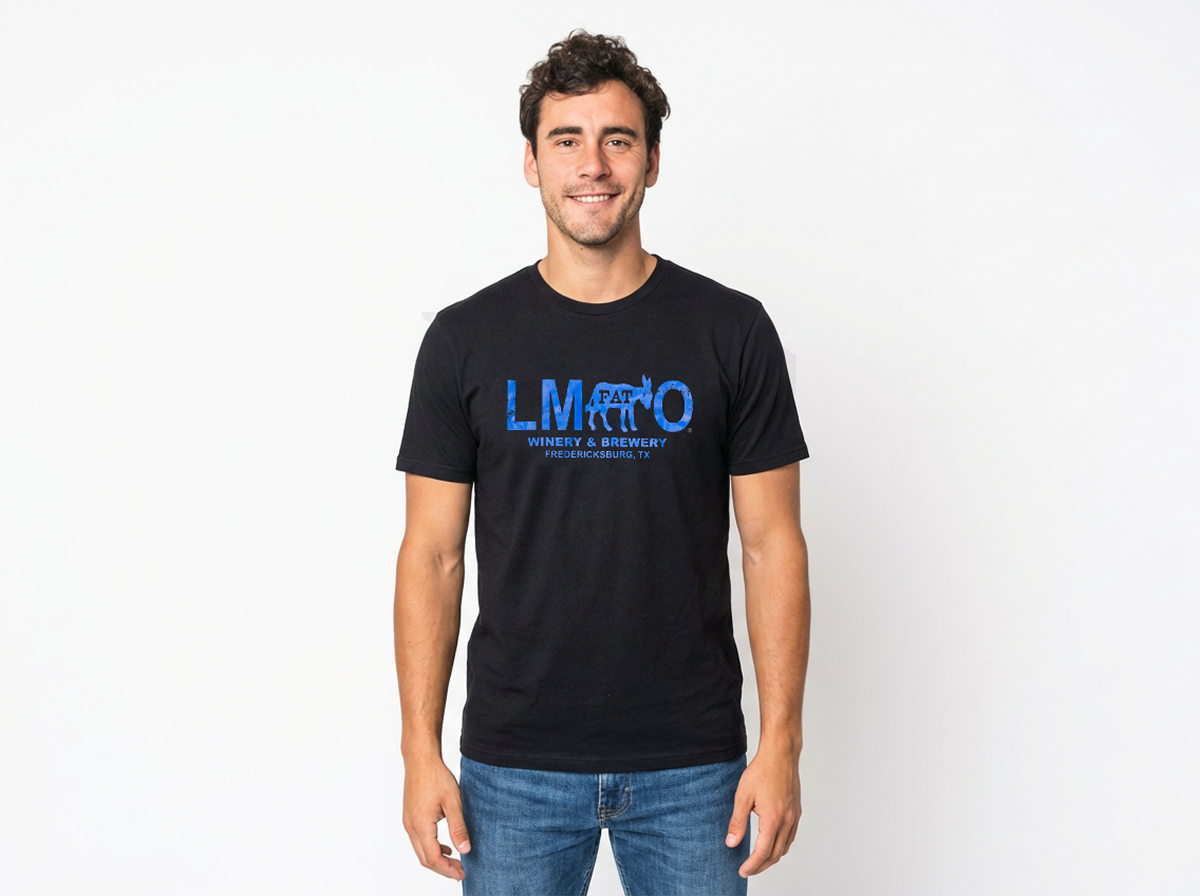 LMFAO Black and Royal Blue T-Shirt