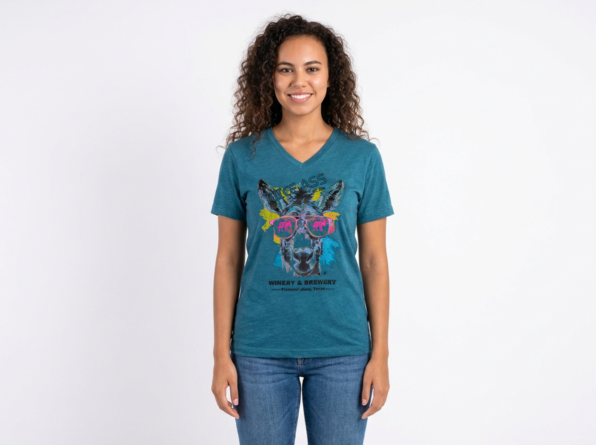 Teal Nice Ass V-Neck