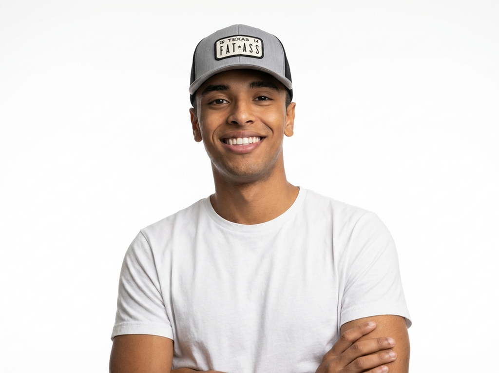 Cap - Gray with License Plate Patch