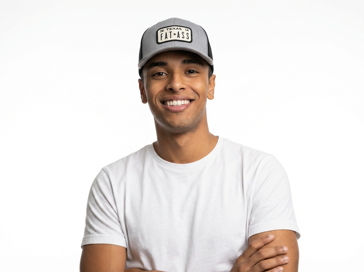 Cap - Gray with License Plate Patch