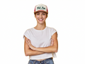 Cap - Red and Cream Laser Mesh