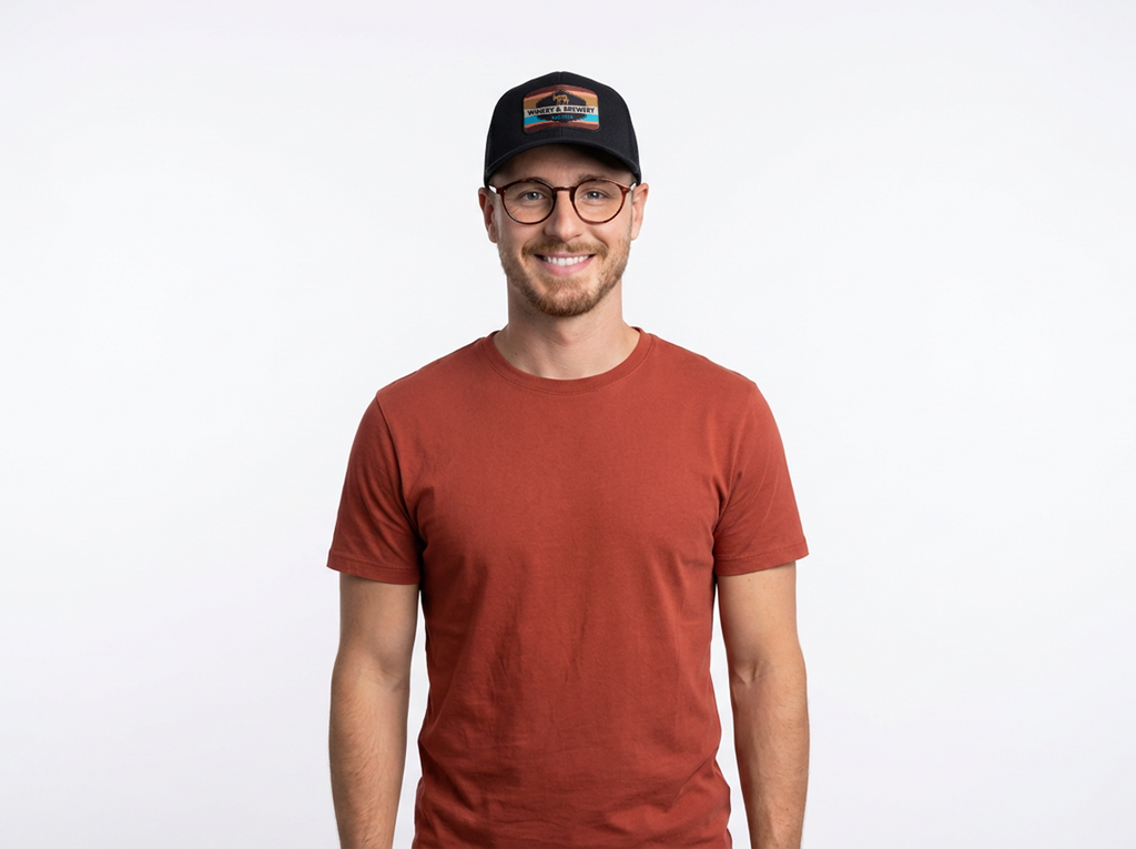 Cap - Black Suit Fabric with Tri Color Patch