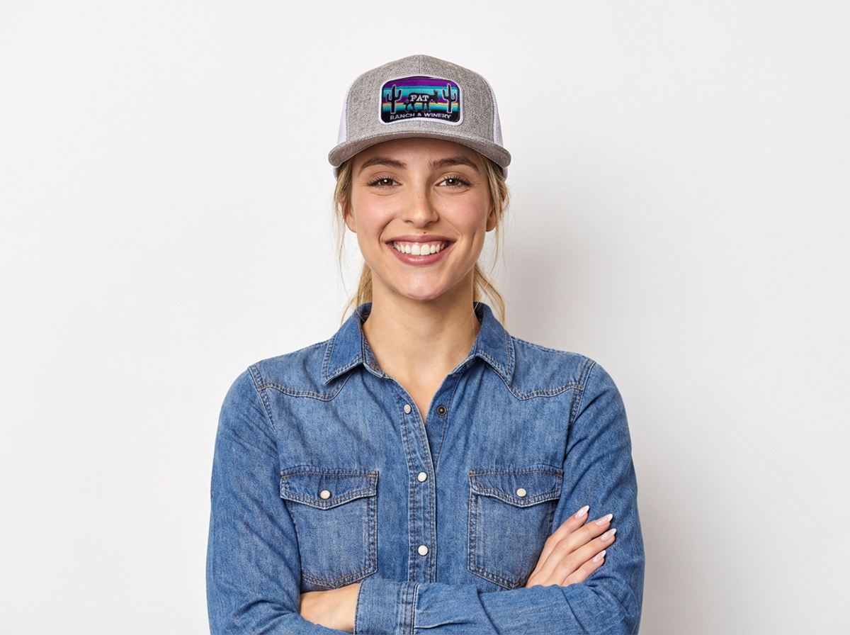 Cap - Gray with Cactus Fat Ass Patch