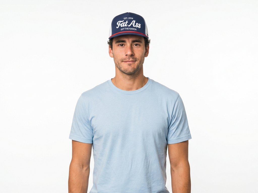Cap - Navy and White Laser Mesh