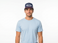 Cap - Navy and White Laser Mesh