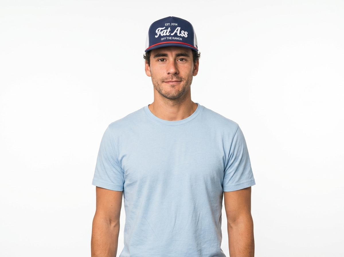 Cap - Navy and White Laser Mesh