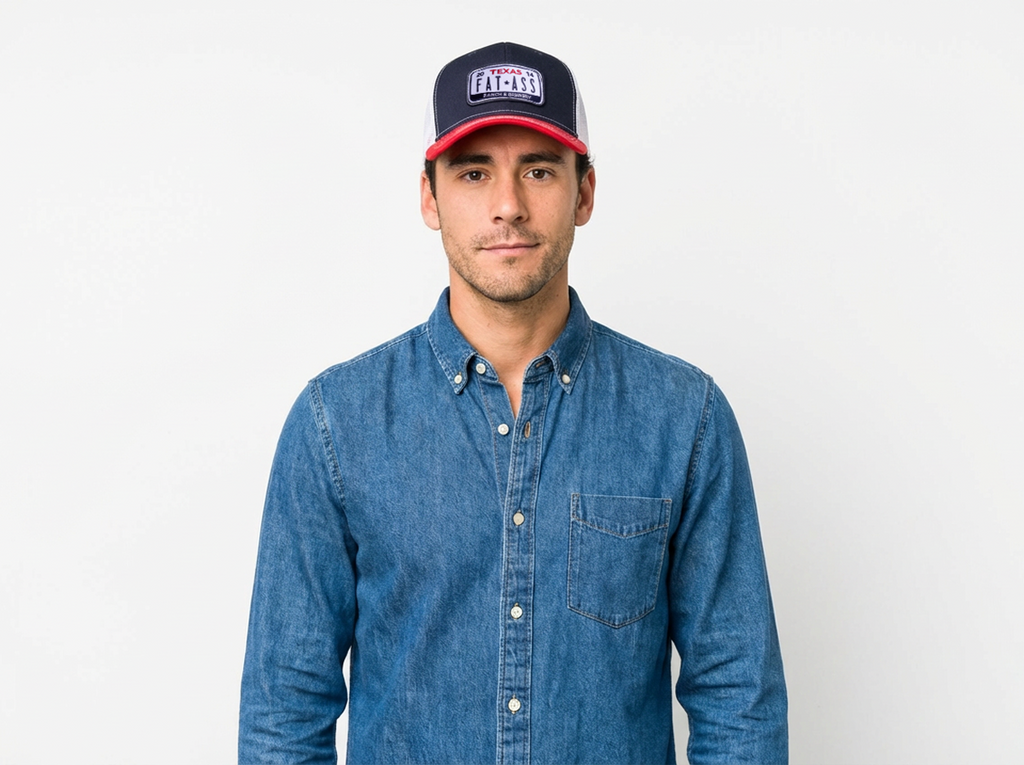 Cap - Red White and Blue License Plate