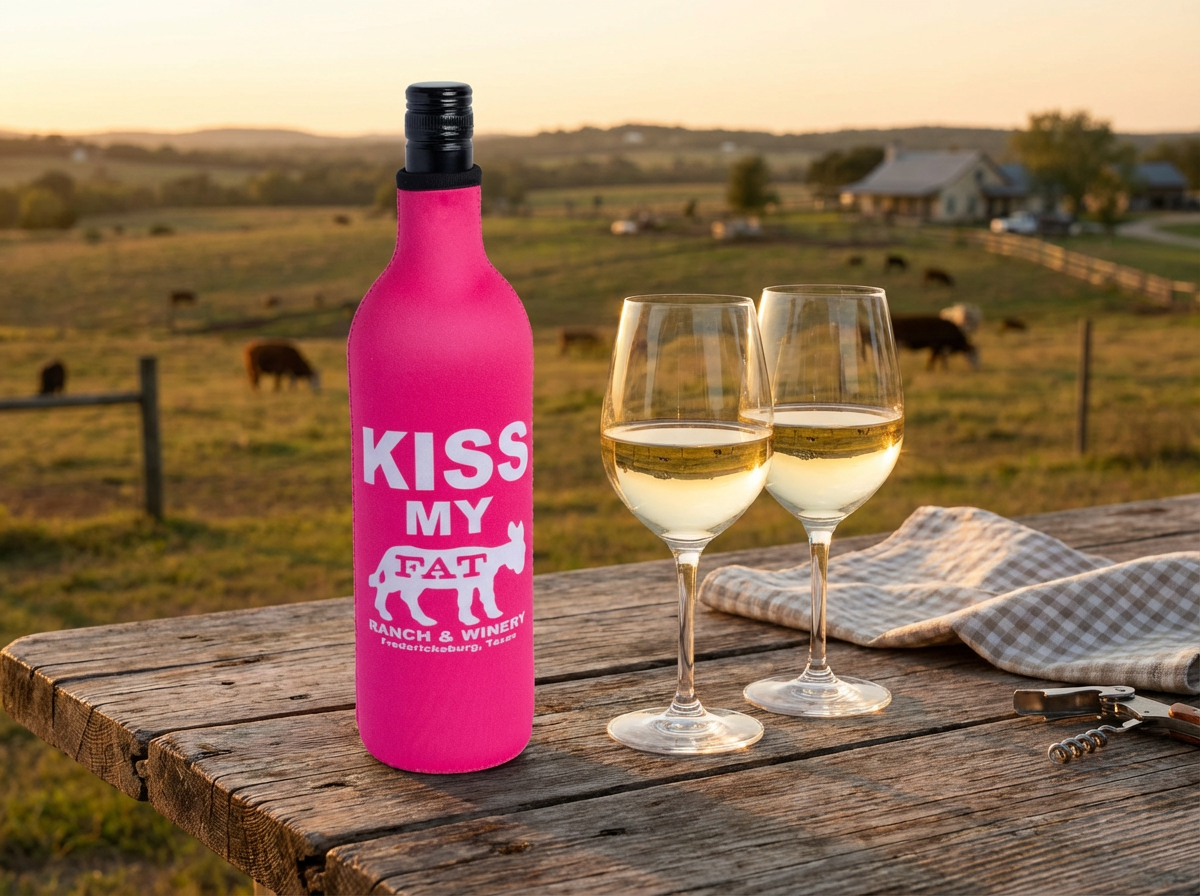 Koozie - Wine Suit Hot Pink