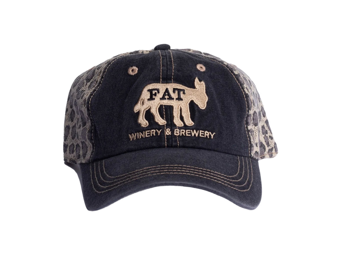 Cap - Distressed Black Cheetah Print