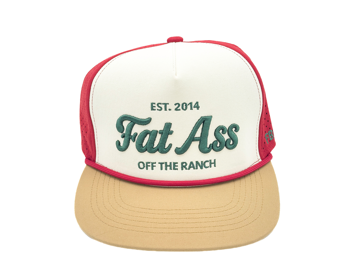 Cap - Red and Cream Laser Mesh