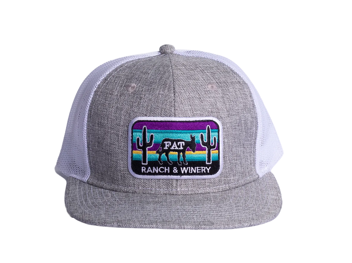 Cap - Gray with Cactus Fat Ass Patch