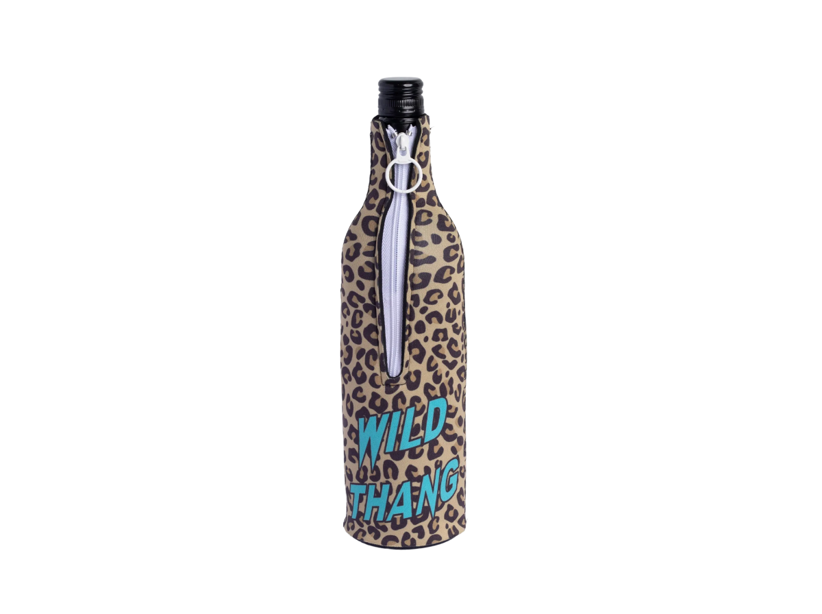 Koozie - Wine Suit Wild Thang Cheetah