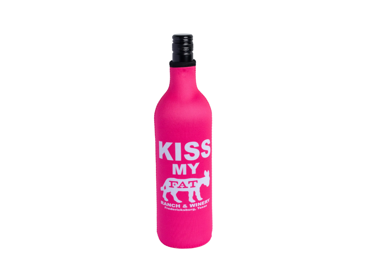 Koozie - Wine Suit Hot Pink