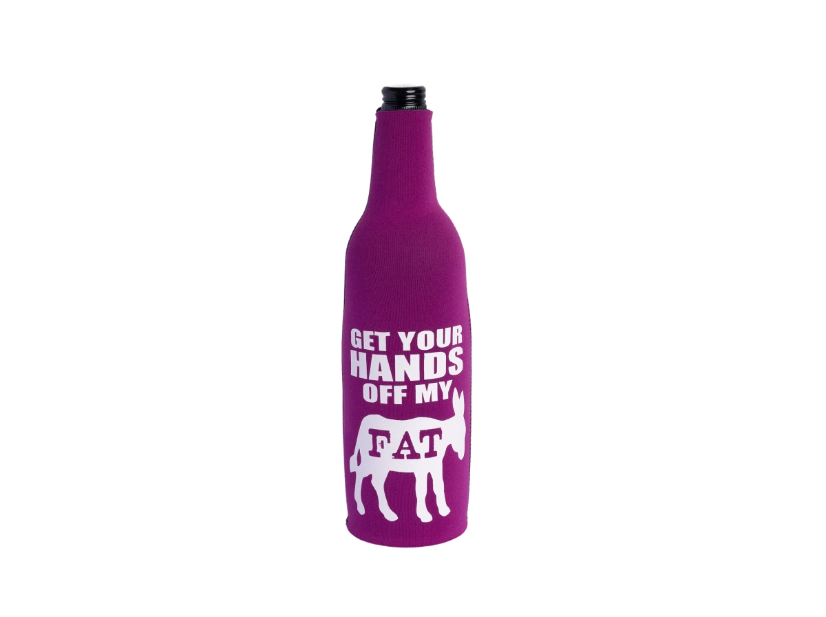 Koozie - Hands Off My Fat Ass Purple