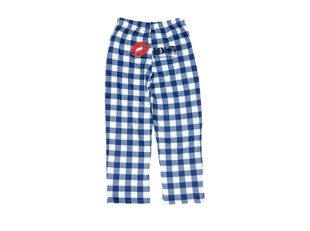 Pajama Pants Dark Blue and White
