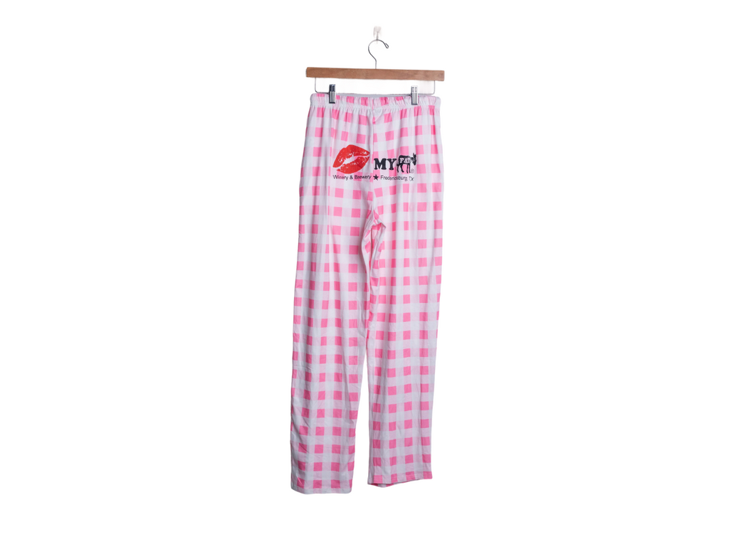 Pajama Pants Pink and White
