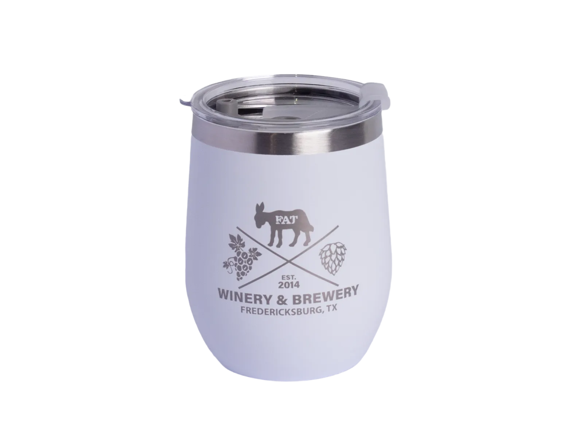 Tumbler - White 12 oz Double Wall Stainless Steel