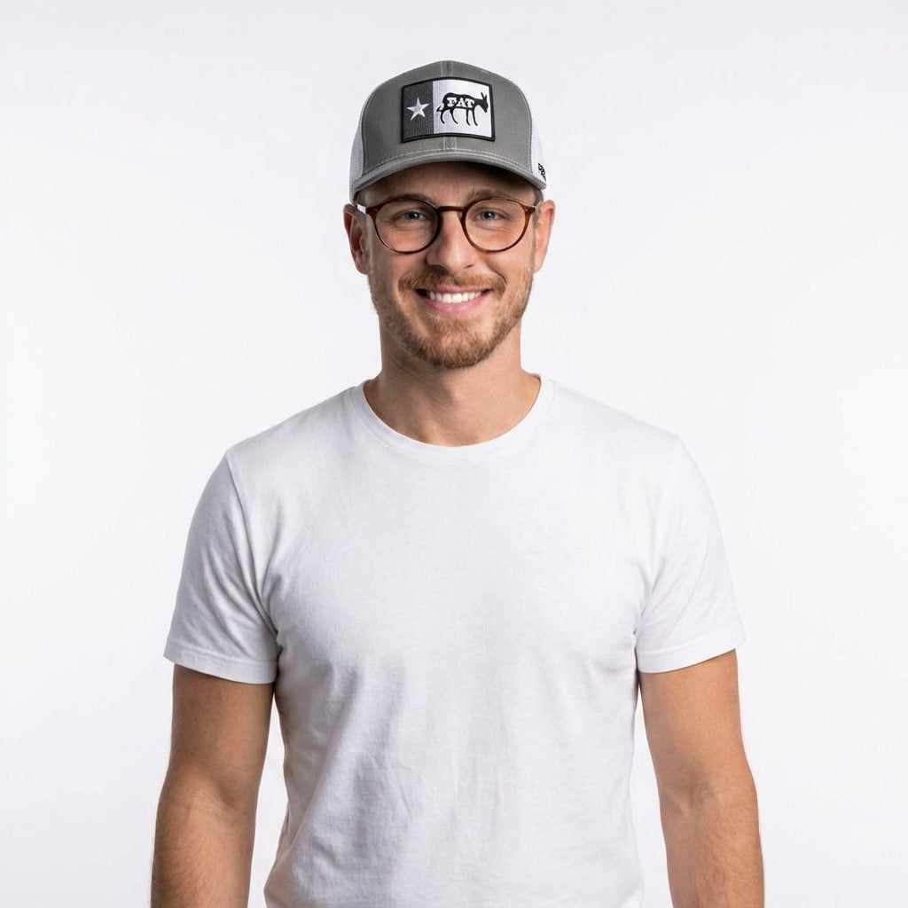 Cap - Texas Flag Grey
